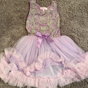 Popatu sugar plum fairy purple tutu dress girls 5/6 small